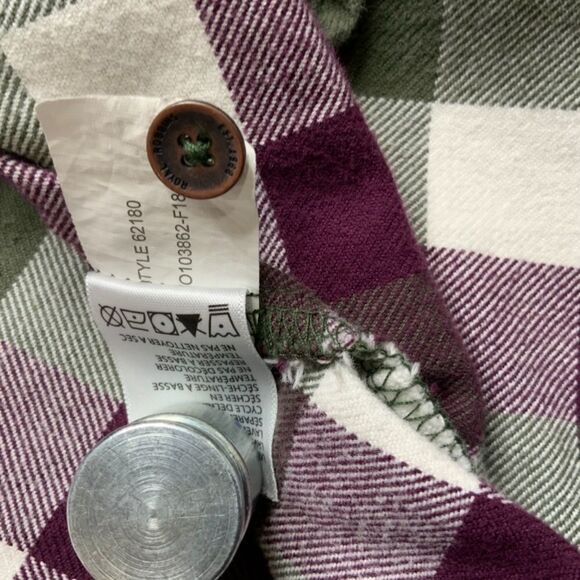 ROYAL ROBBINS Plaid Flannel Organic Cotton Button Down Shirt Sz S - Picture 9 of 12